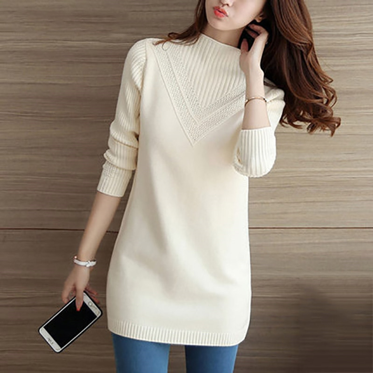 Women Knitted Sweater Autumn Winter Fashion Long Sleeve Pullover