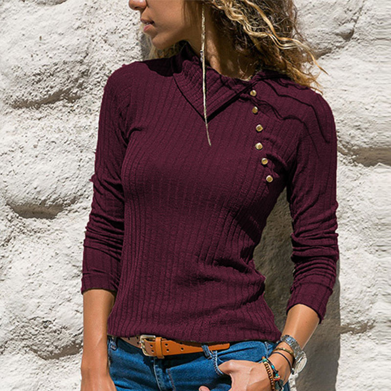 Nadafair Women Turtleneck Sweater Slim 