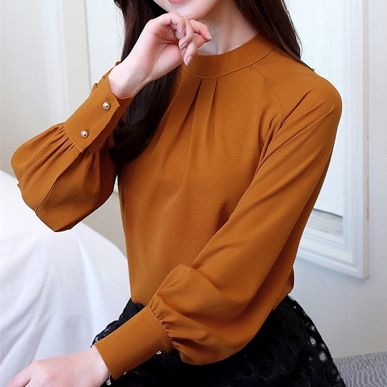 long sleeve chiffon