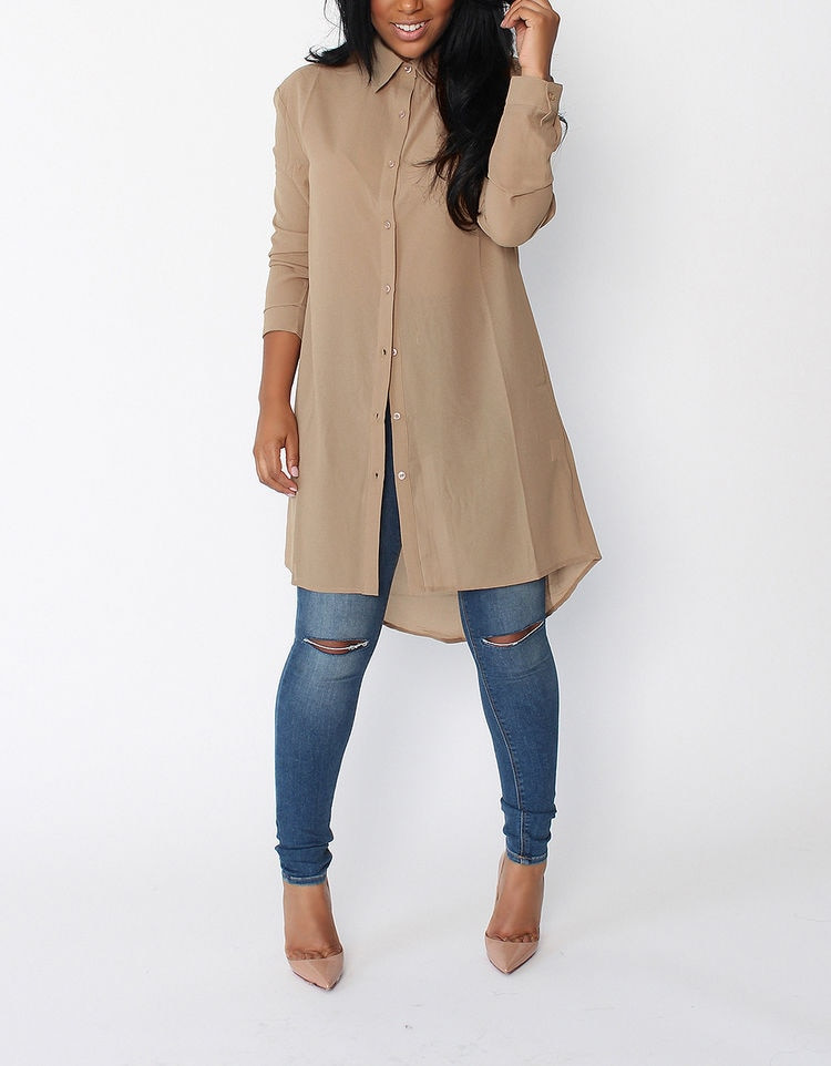 Women Chiffon Tops Spring Summer Shirts 