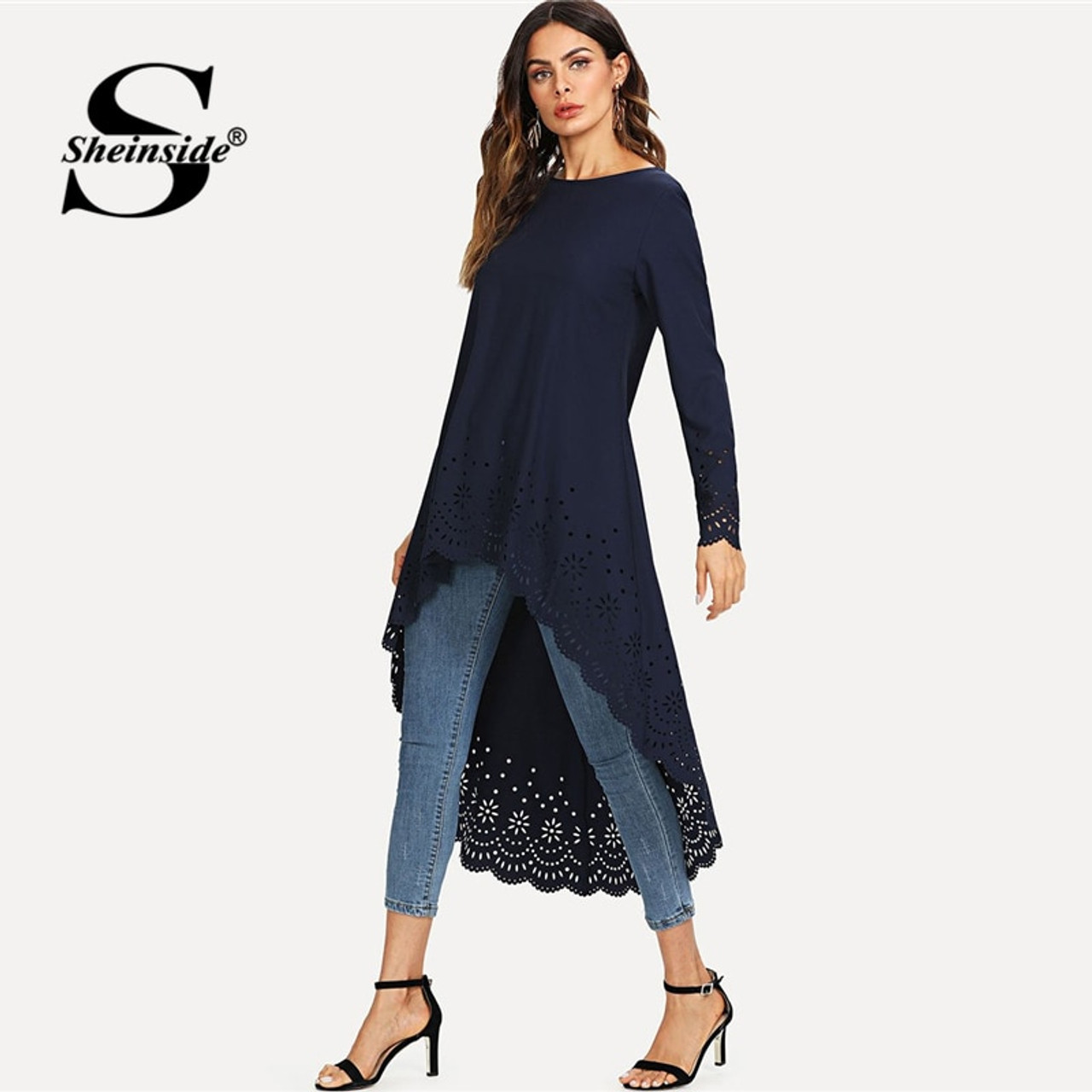 high low top long sleeve
