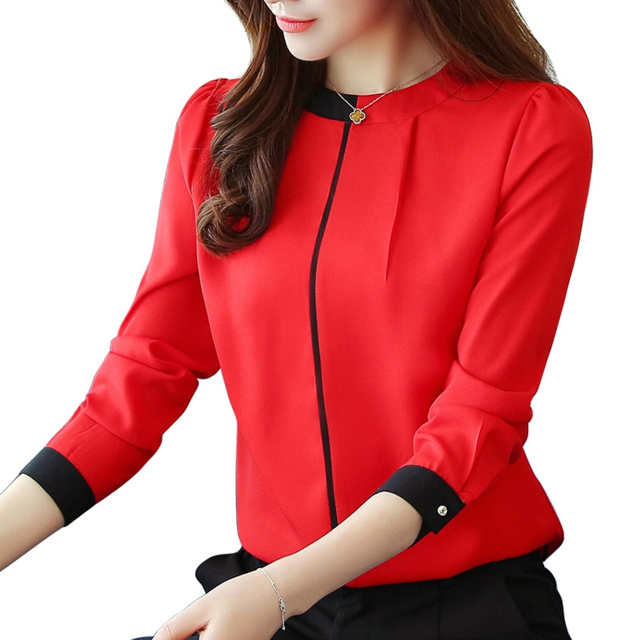 ladies red shirt