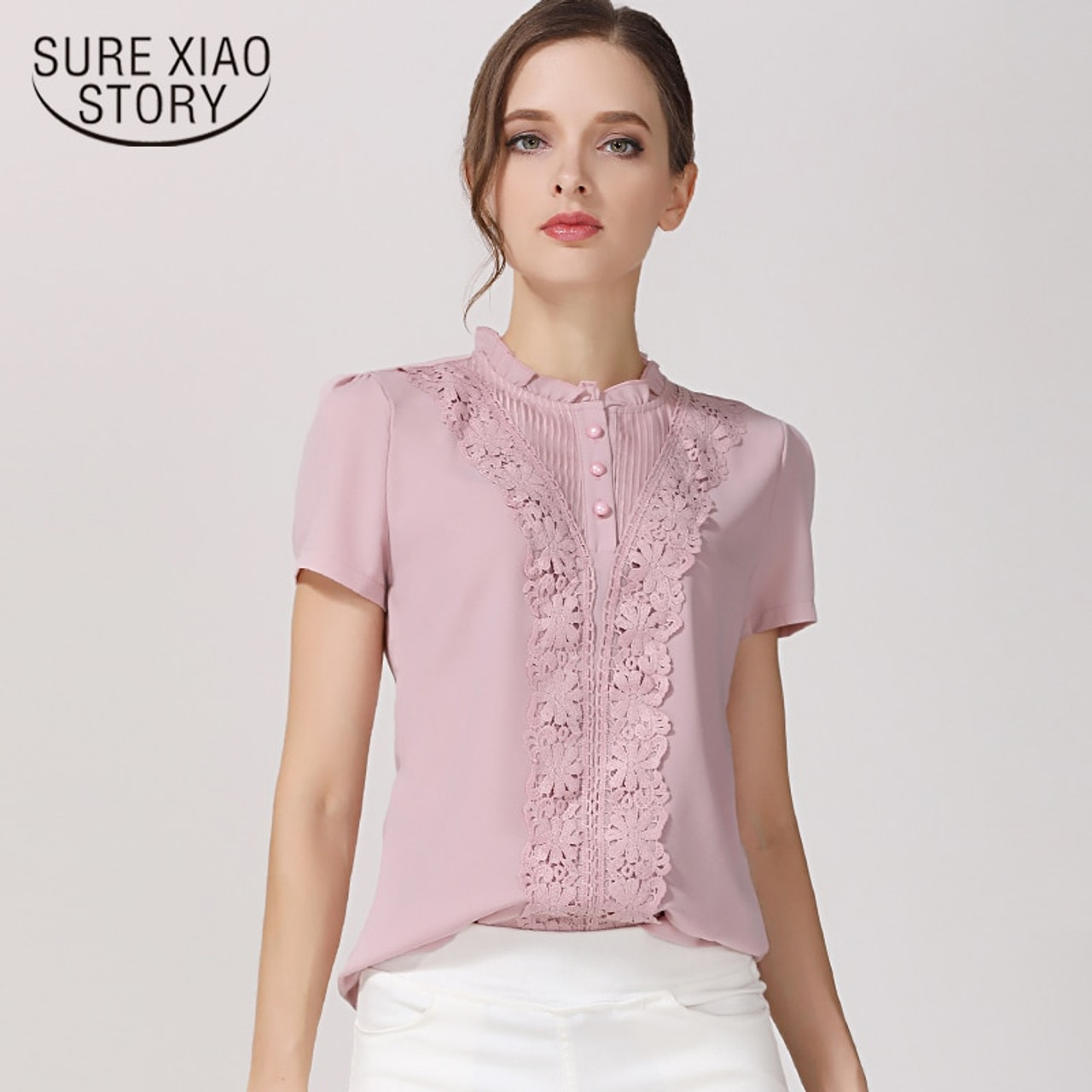 lace chiffon blouse