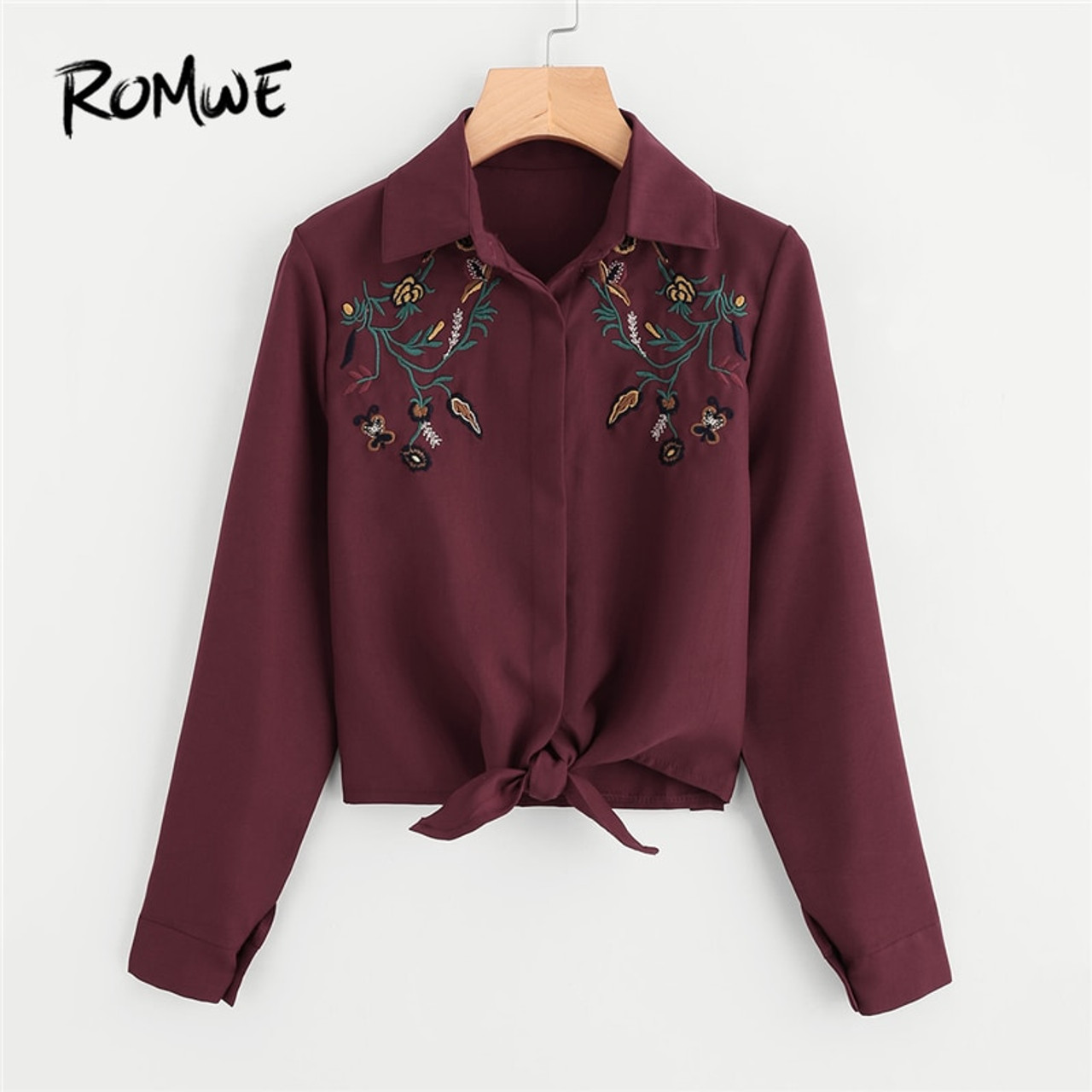 burgundy shirt for womens