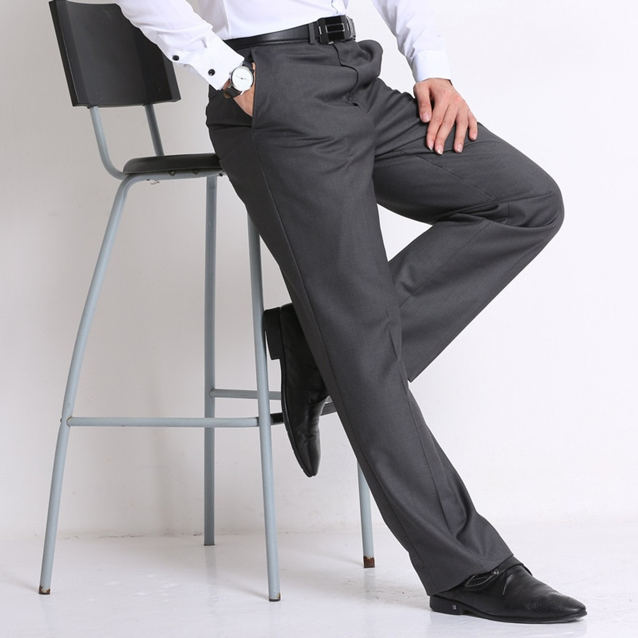 Straight Loose Formal Office Trousers in our Mens Trousers Collection   Dihamutim
