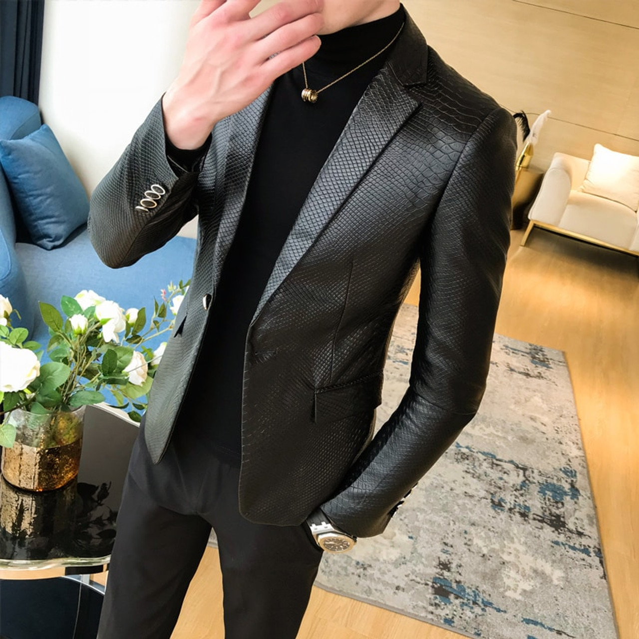 Black slim fit blazer clearance