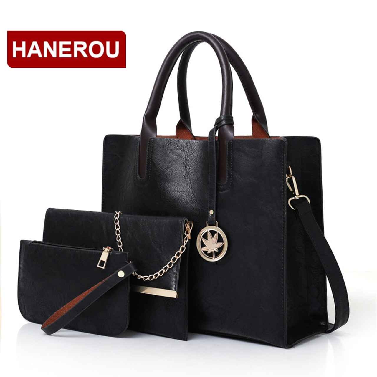 Buy LaFille Black Sling Bag For Women And Girls Set Of 3 Combo Ladies Purse  And Handbags online