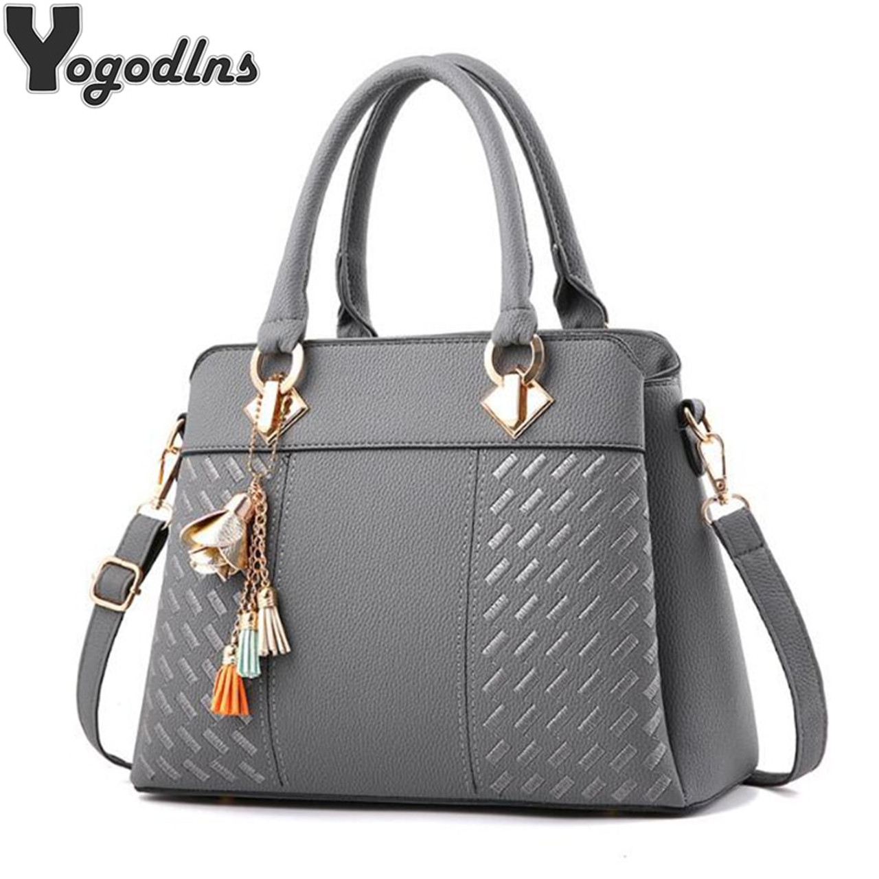 Super High Quality Leather Top Handle Purse Shell Bag Women Casual  Crossbody Shoulder Messenger Bags Ladies