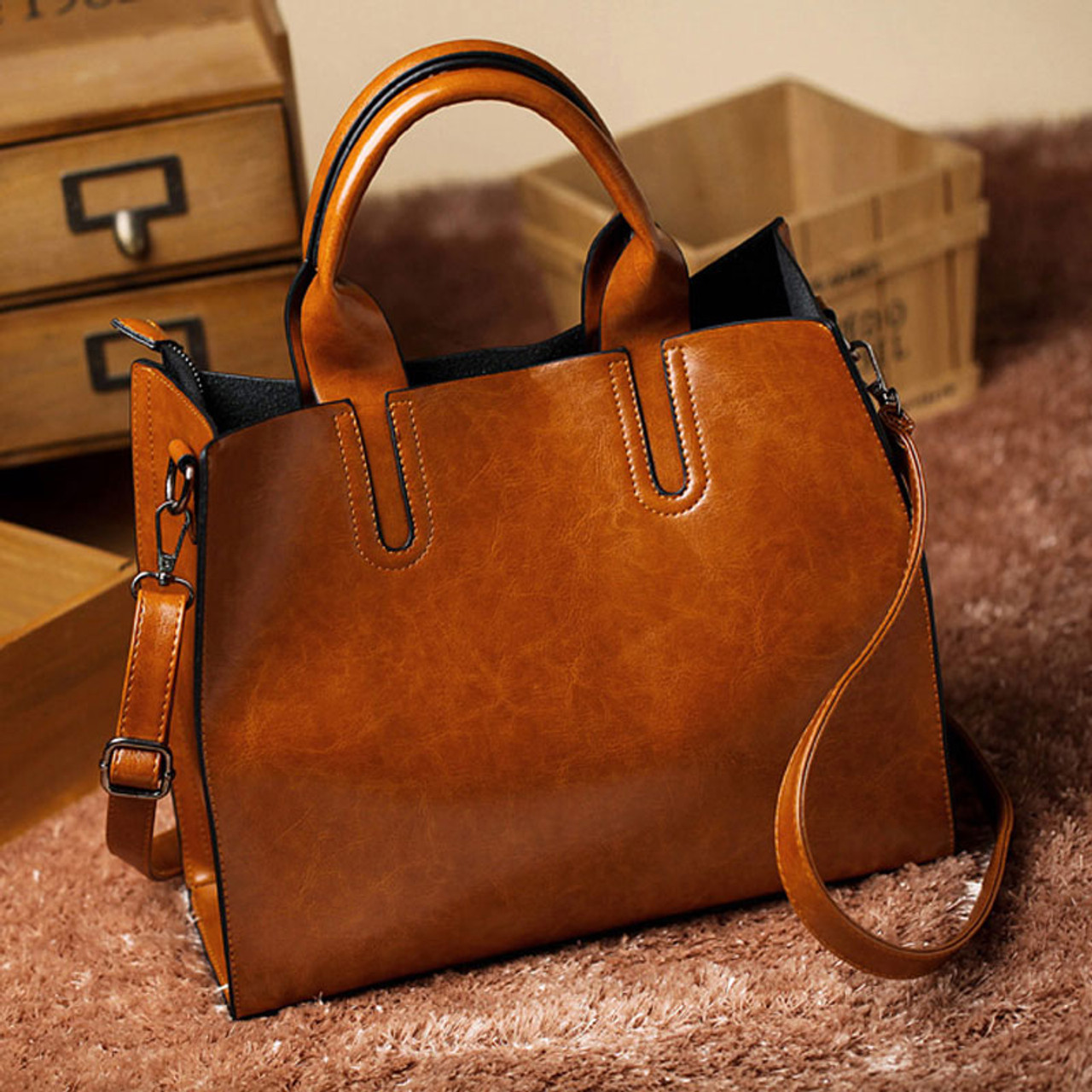 large leather handbags on sale