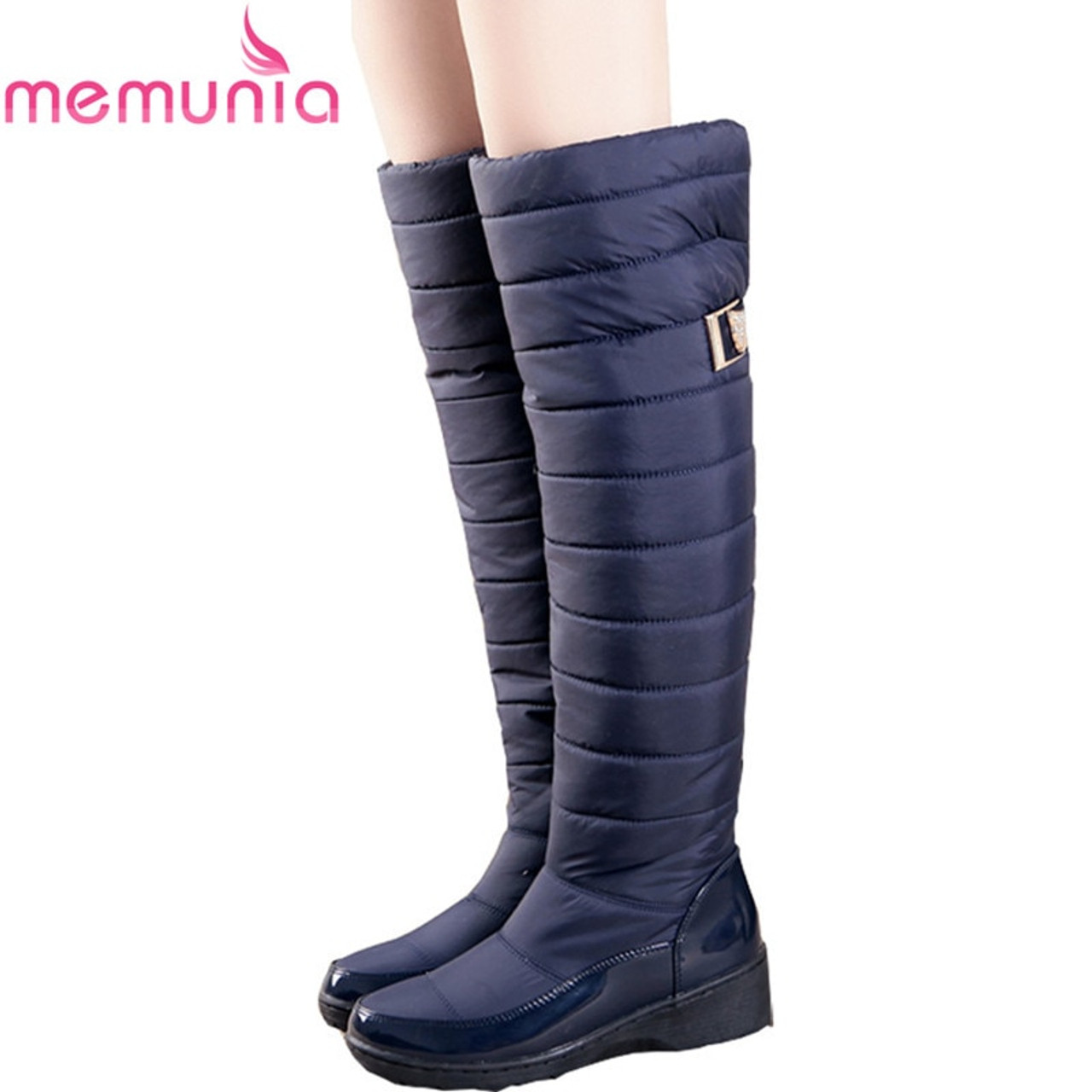 knee high winter boots with fur