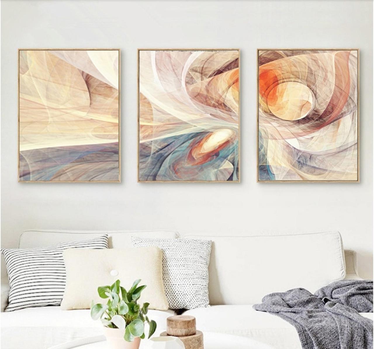 Modern Abstract Psychedelic Lines Canvas Paintings Modular Pictures Wall Art Canvas For Living Room Decoration No Framed OnshopDealsCom