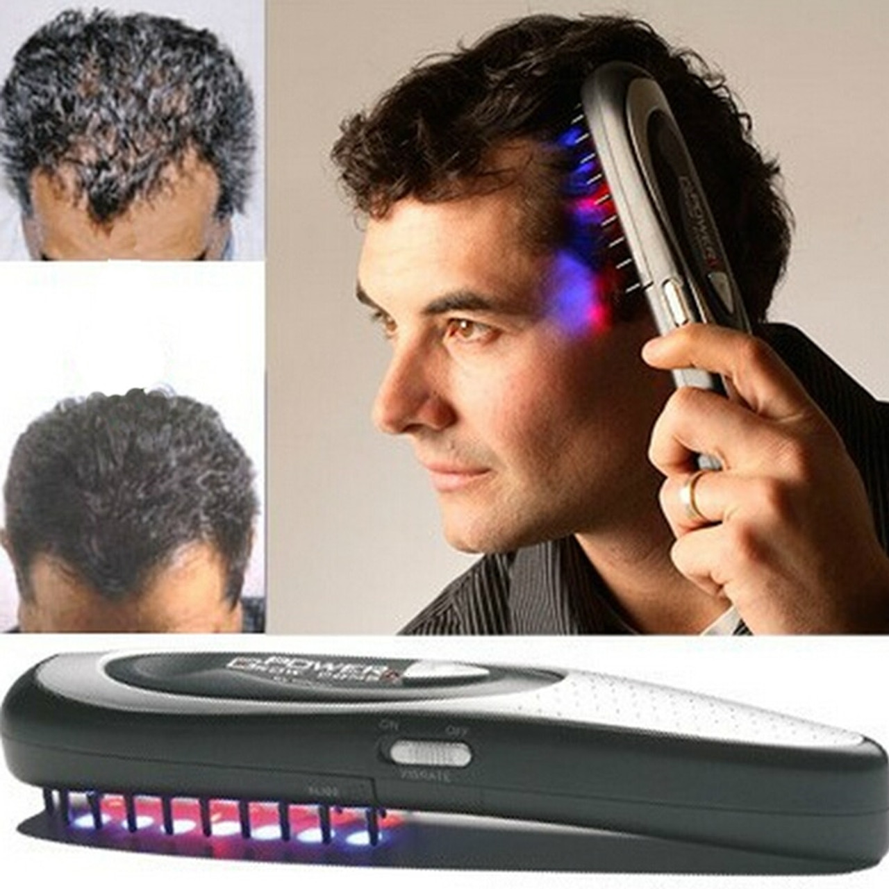 1pcs Laser Treatment Black Hair Loss Stop Regrow Therapy By Power