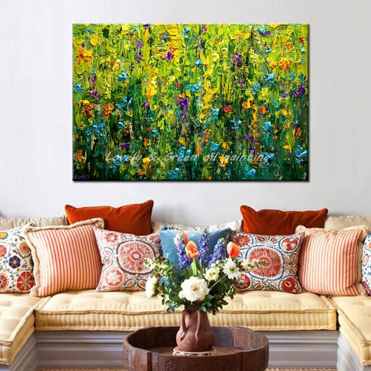 Hand Painted Canvas Paintings For Bedroom Decoration Pictures On The Wall Modern Abstract Oil Painting Unframed Canvas Art Wall