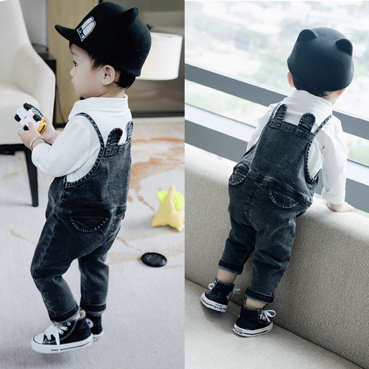 Wholesale 3-Piece Baby Boys Denim Jacket Set with Shirt and Denim Pants  6-24M Gold Class 1010-1209 Baby Sets Gold Class