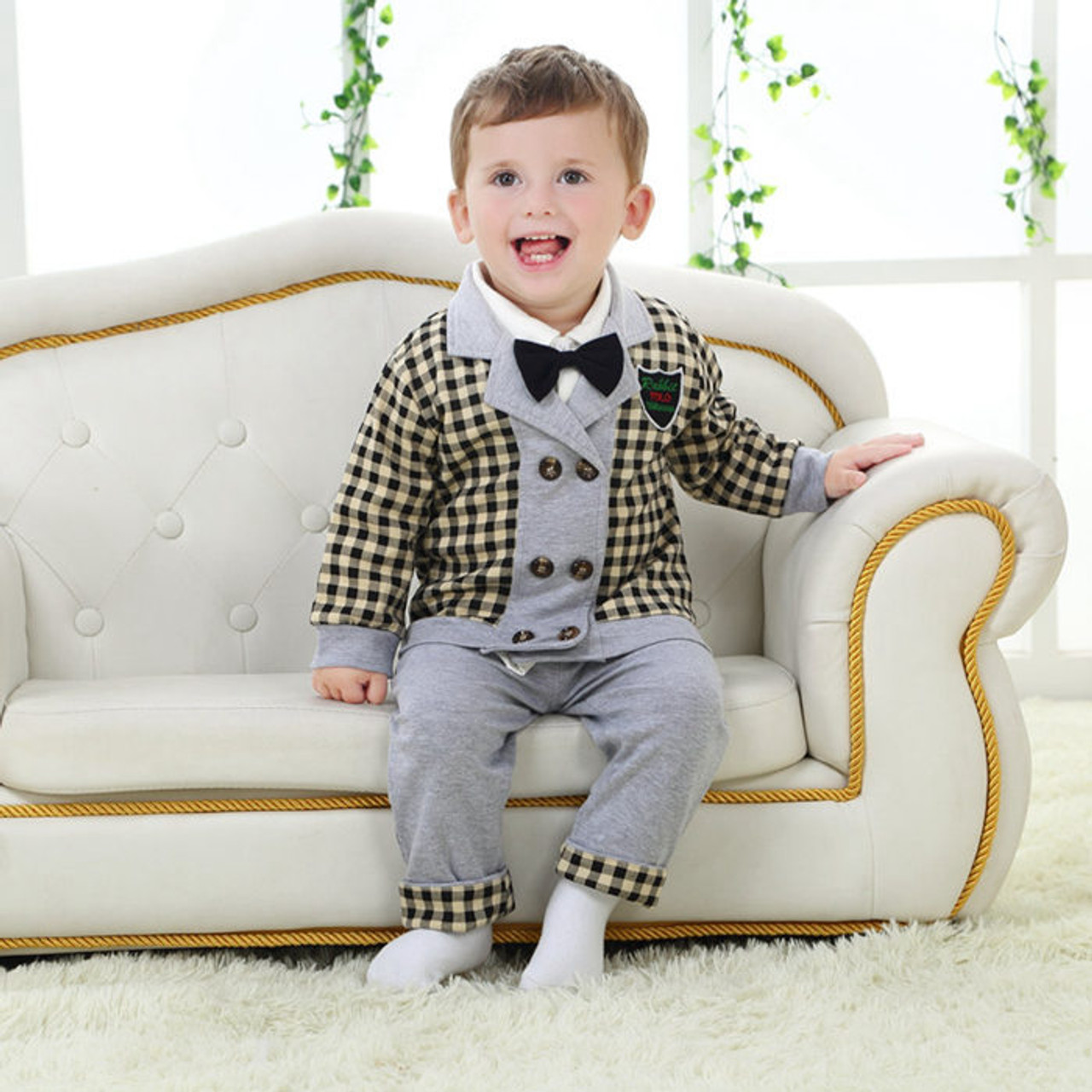 Children's Day Photography Suit Flower Boys Formal Wedding Dress Kids  Performance Suit 1 Year Baby Birthday Ceremony Cos 11-12T 140-150CM 11-12T  140-150CM SHIRT PANTS STRAP SHIRT PANTS STRAP