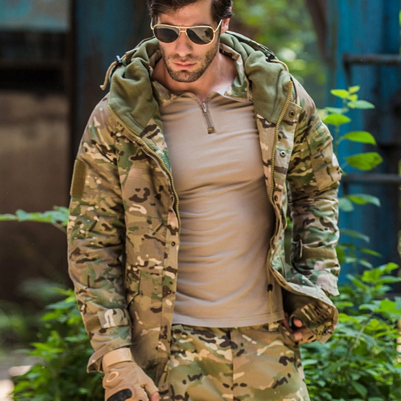 Buy Multipocket army jacket man 100% Nylon | Schott NYC