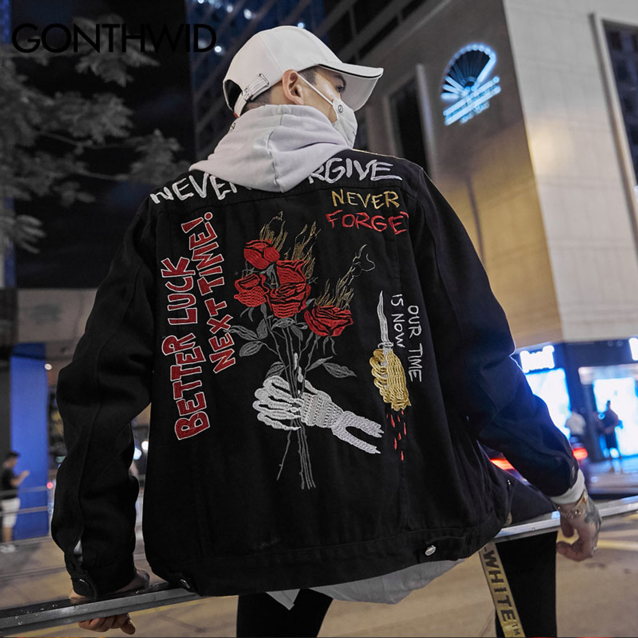 Harajuku Hip Hop Graffiti Denim Dope Ski Jackets With Retro Streetwear  Letters Print For Men Autumn/Winter Collection C0607 From Make07, $50.43 |  DHgate.Com