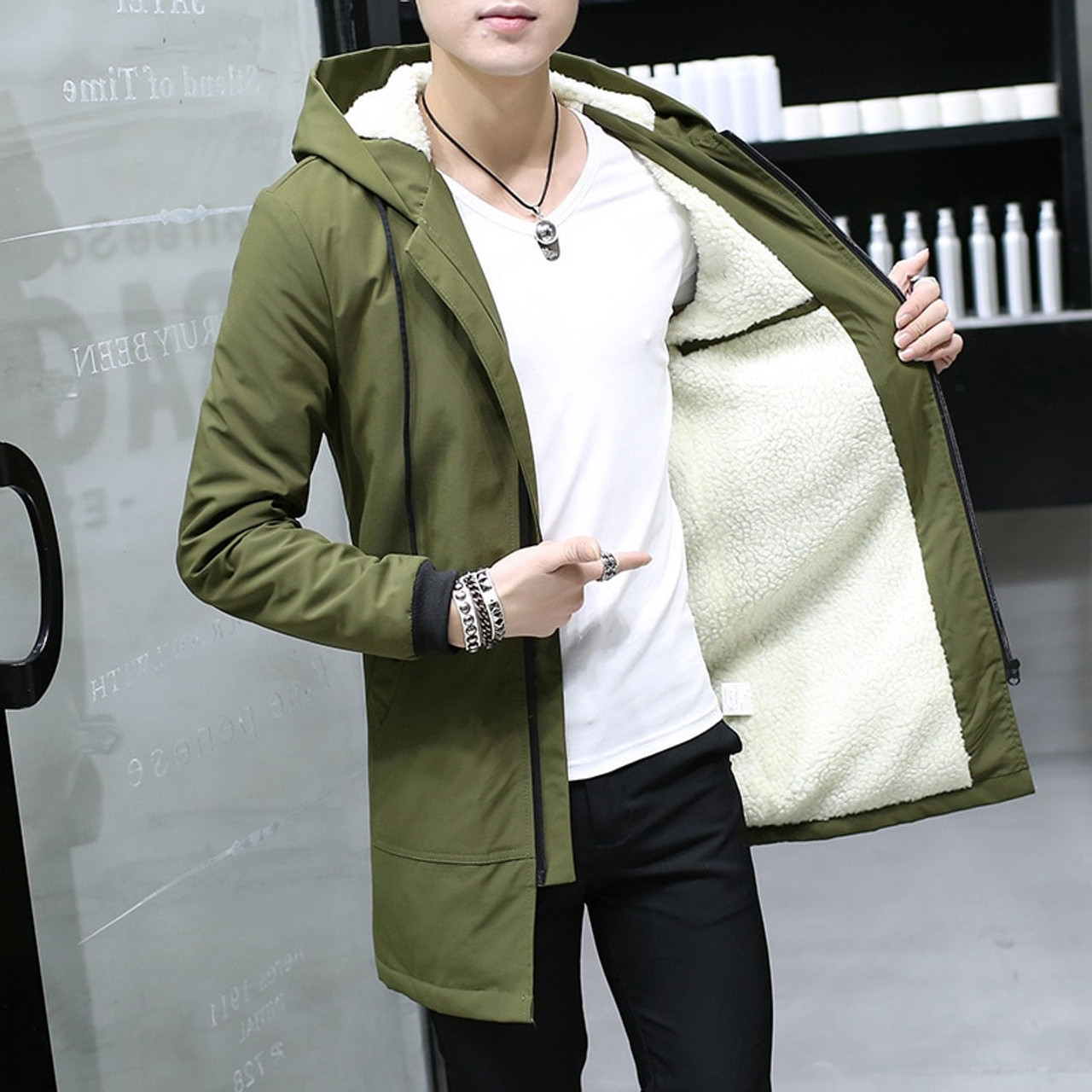 Winter Long Jacket Men Fashion Korean Loose Fit Double Breasted Trench Coat  Teenager Turn-down Collar… | Jackets men fashion, Korean men fashion, Korean  fashion men