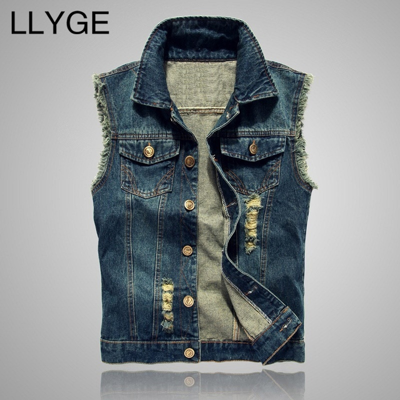 sleeveless jean jacket