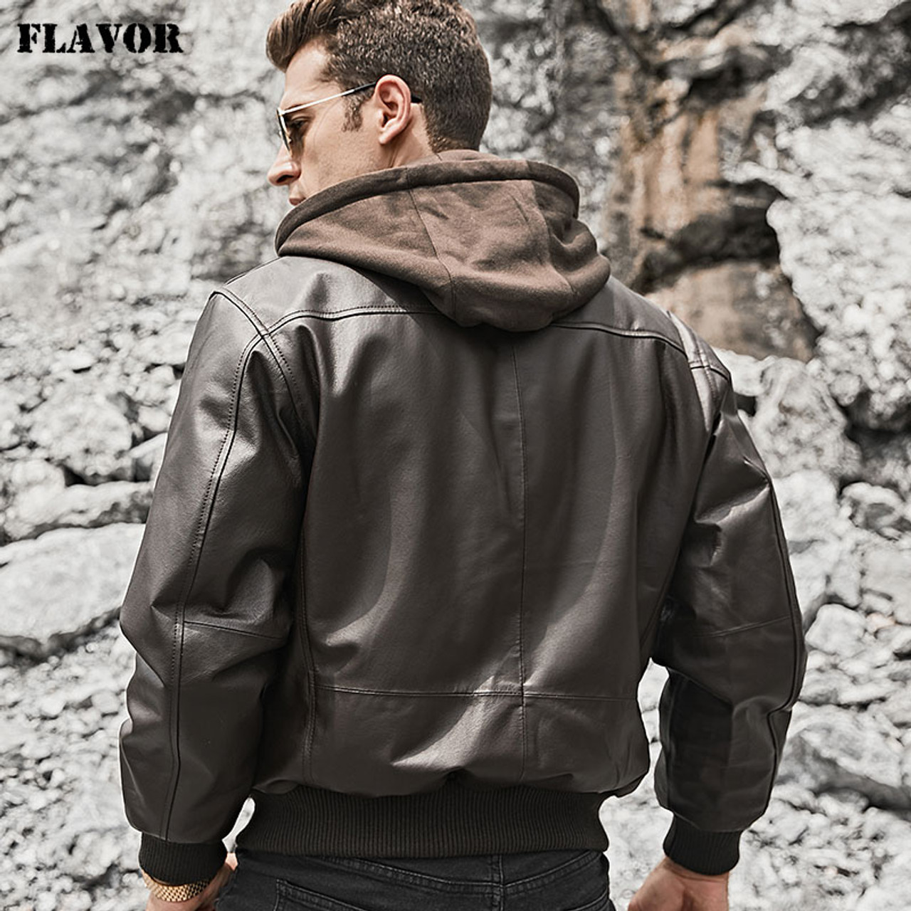 The Personalized U.S. Air Force Leather Bomber Jacket--L