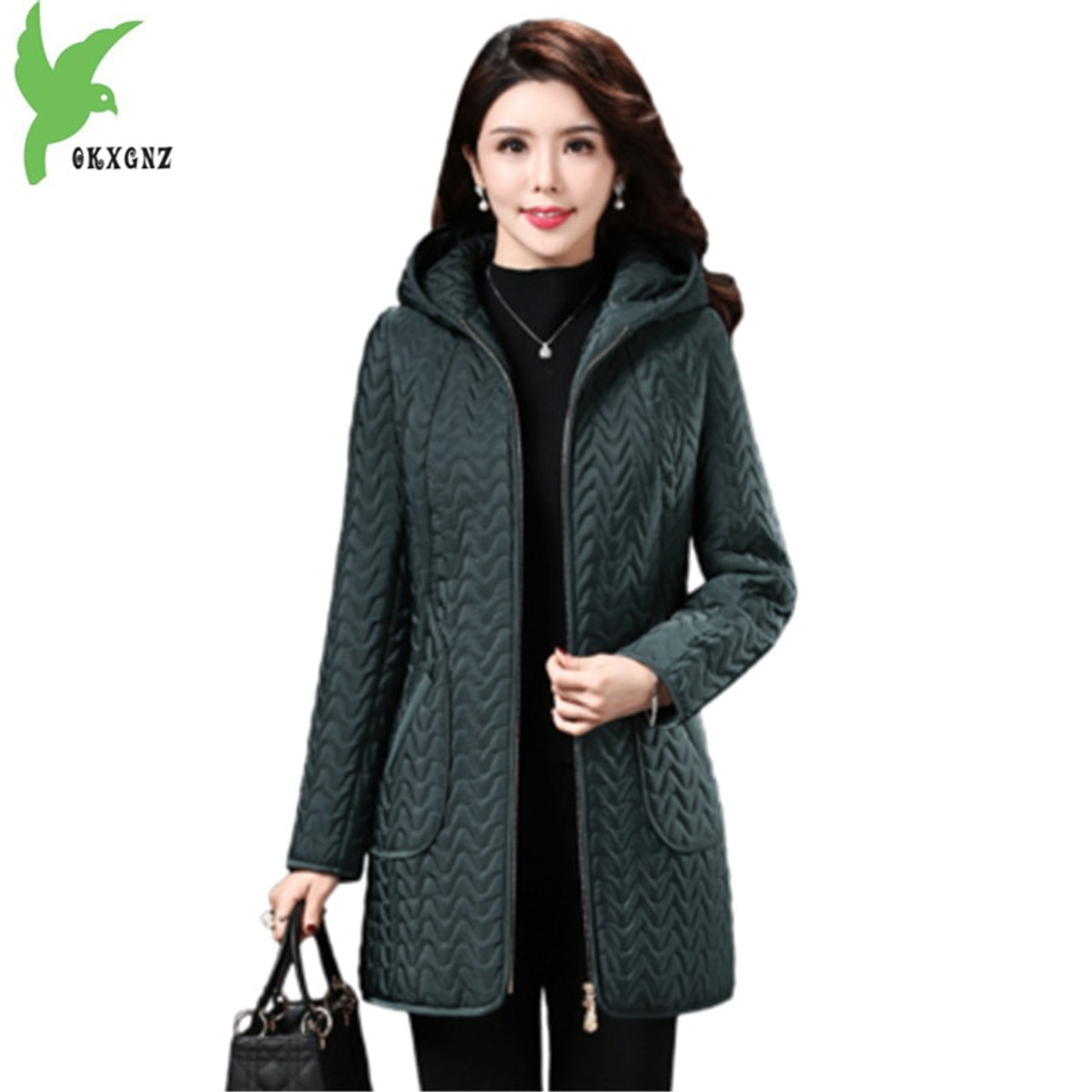 2018 Winter Parkas Women Jacket Plus 5XL Hoodies aged Female Warm Plus Velvet Coats Clothes OKXGNZ A1966 - OnshopDeals.Com