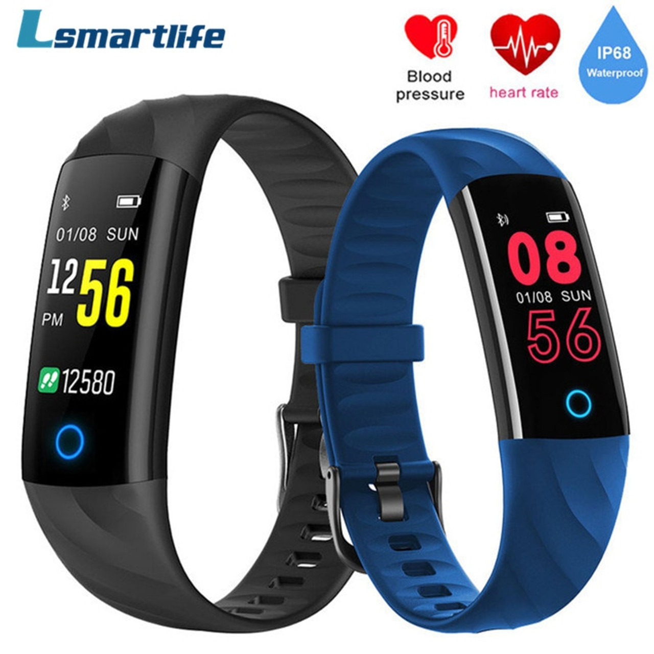 Cheap Smart Bracelet Watch Fitness Tracker Heart Rate Blood Pressure Monitor  Color Screen IP67 Waterproof For Mobile Phone | Joom