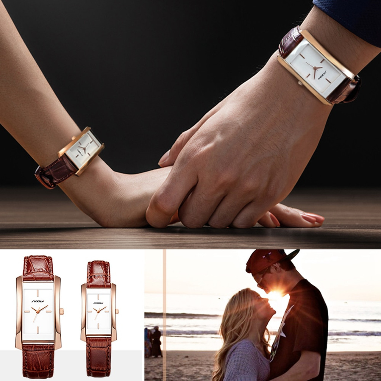 Hands of couple. Couple of lovers holding hands on waterfront. Hand with  wrist watch Stock Photo | Adobe Stock