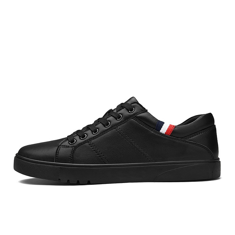 black leather casual shoes mens