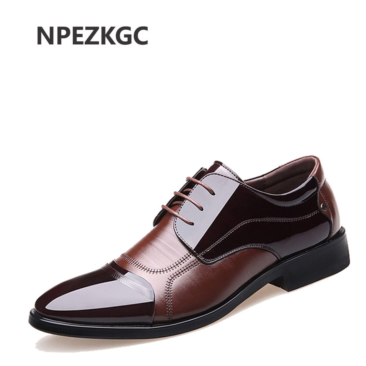 casual business mens soft leather shoes