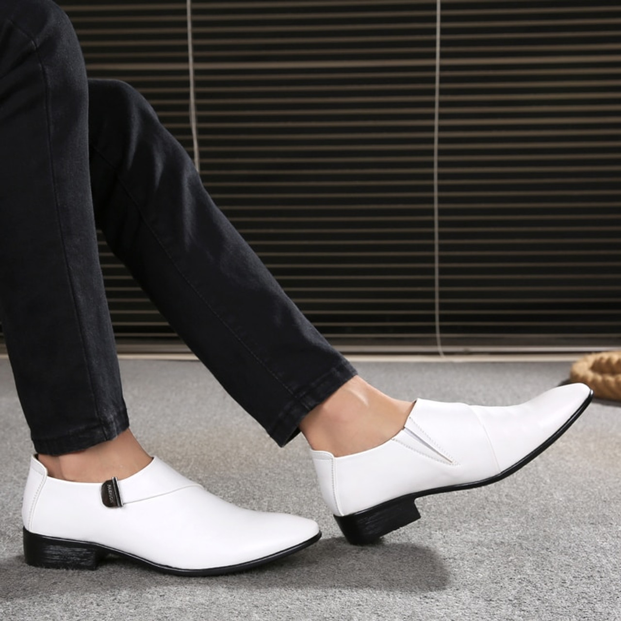 white business casual shoes