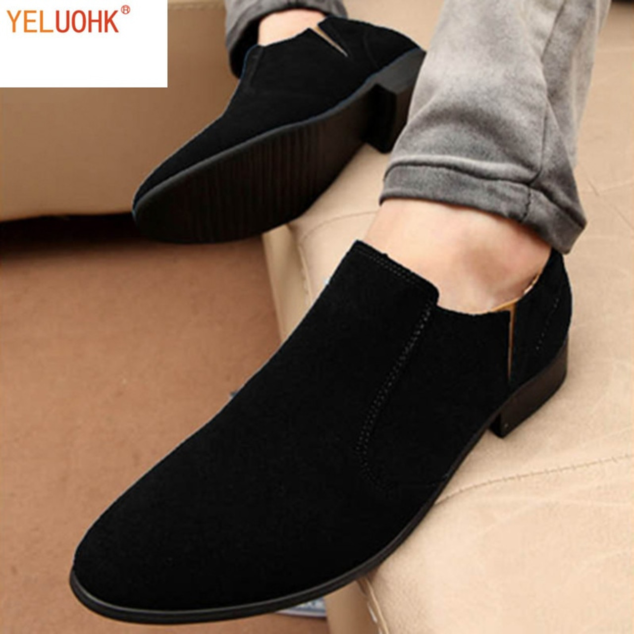 British Style Men Shoes Breathable Men Dress Shoes Slip On Black Brown Working Formal Shoes Men Onshopdeals Com