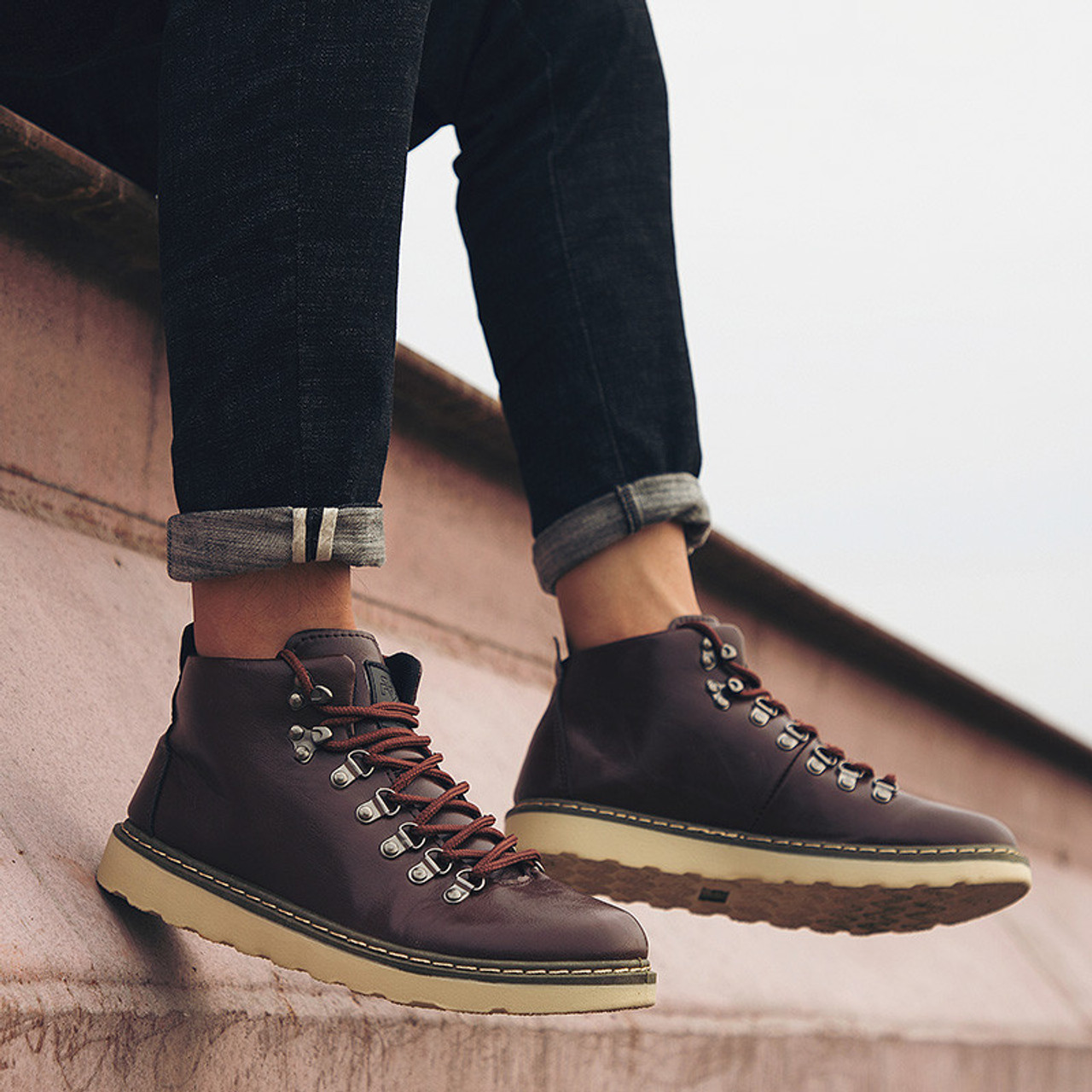 mens casual high top boots
