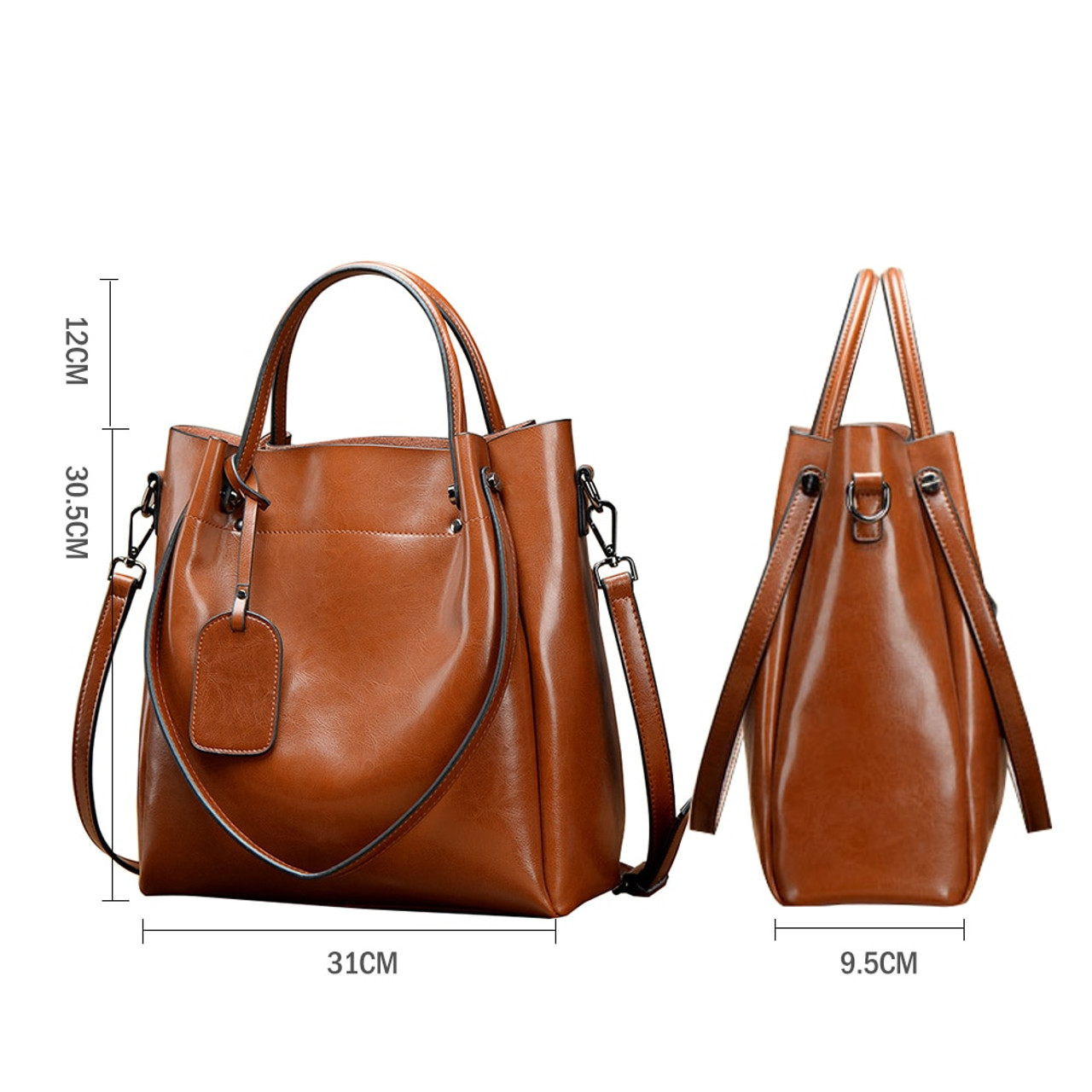 ladies tan leather handbags