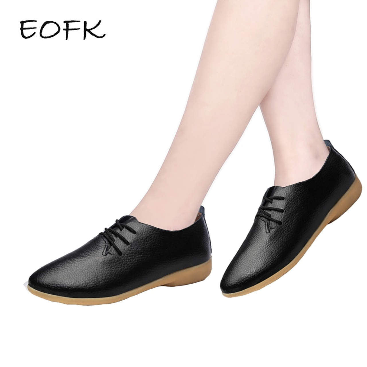 EOFK 2018 Autumn Women Flats Shoes 