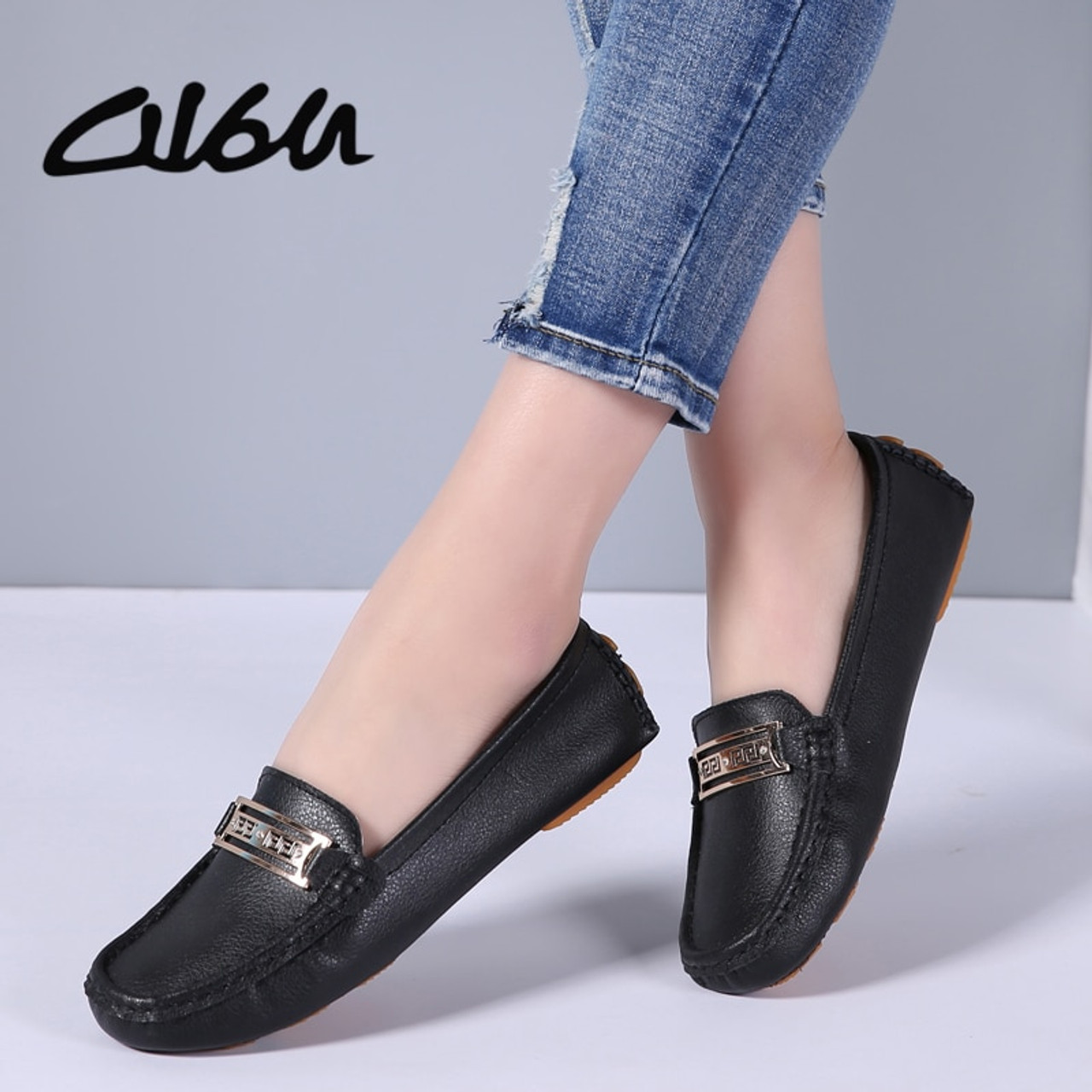 soft leather flats shoes