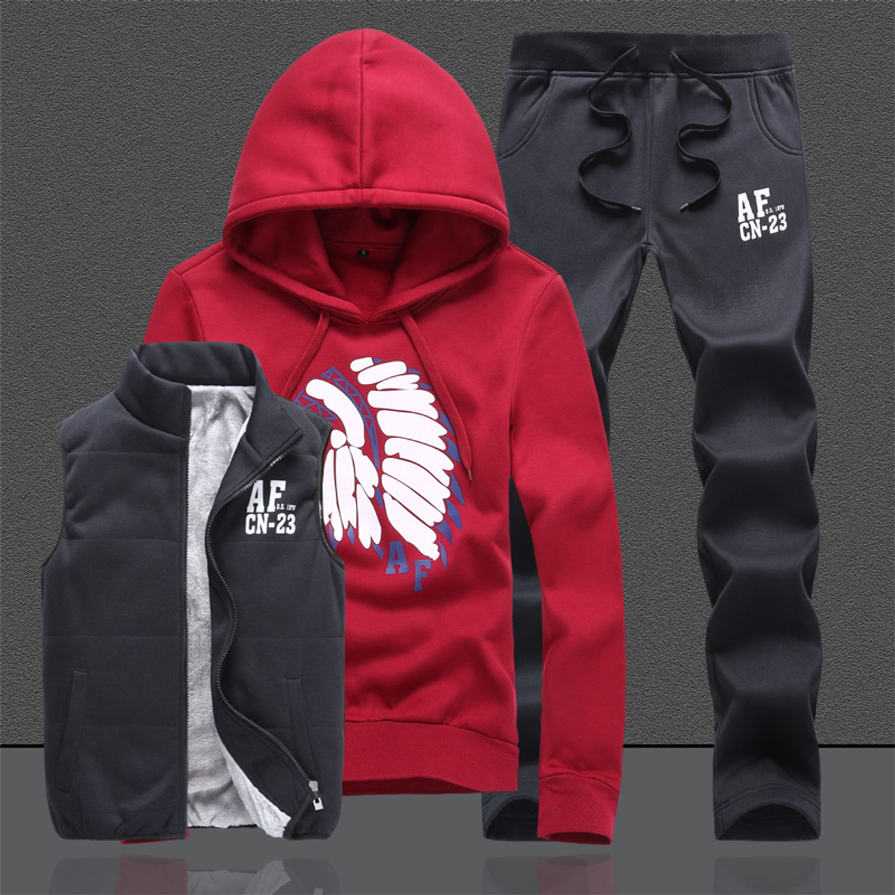 mens thick fleece hoodie