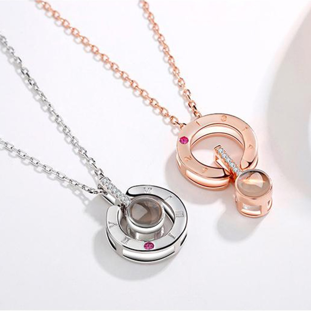 New Rose Gold Silver Love Memory 
