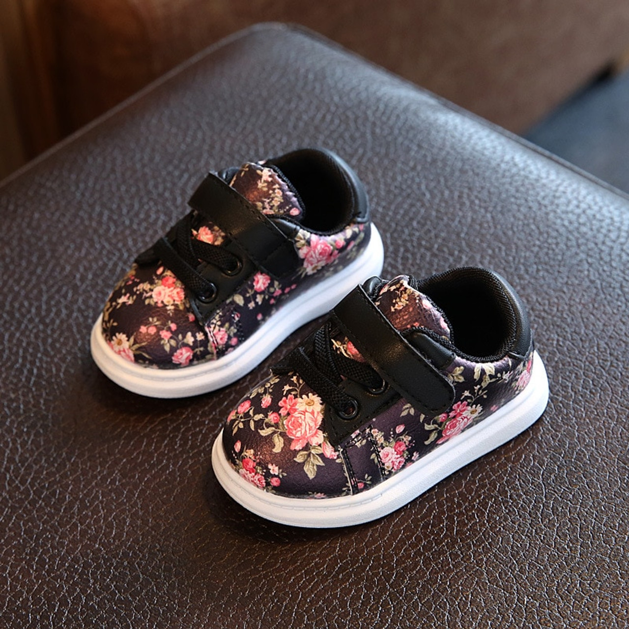 0-3Y Baby Shoes For Girls Soft Black 