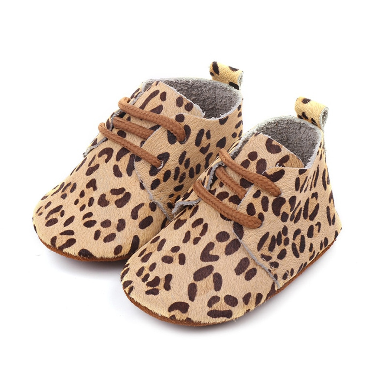 leopard print baby moccasins