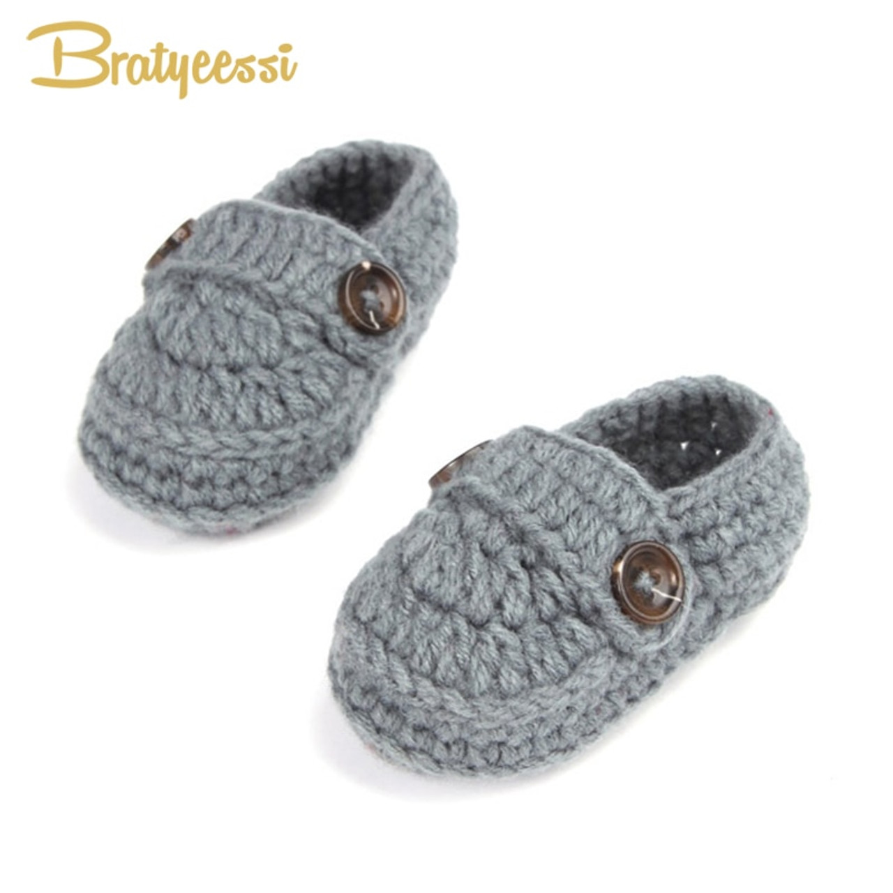 baby boy knitted shoes