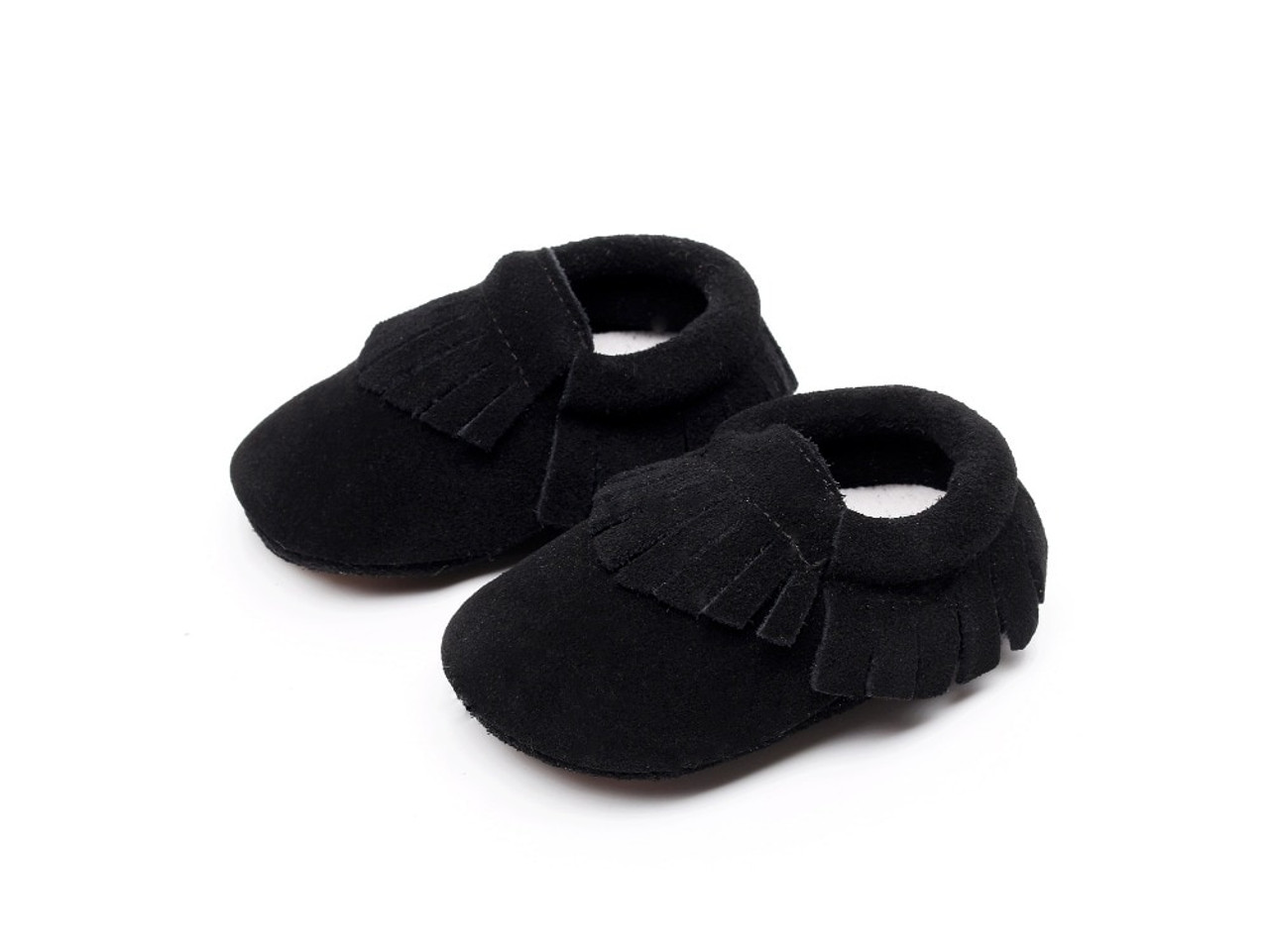 black baby moccasins