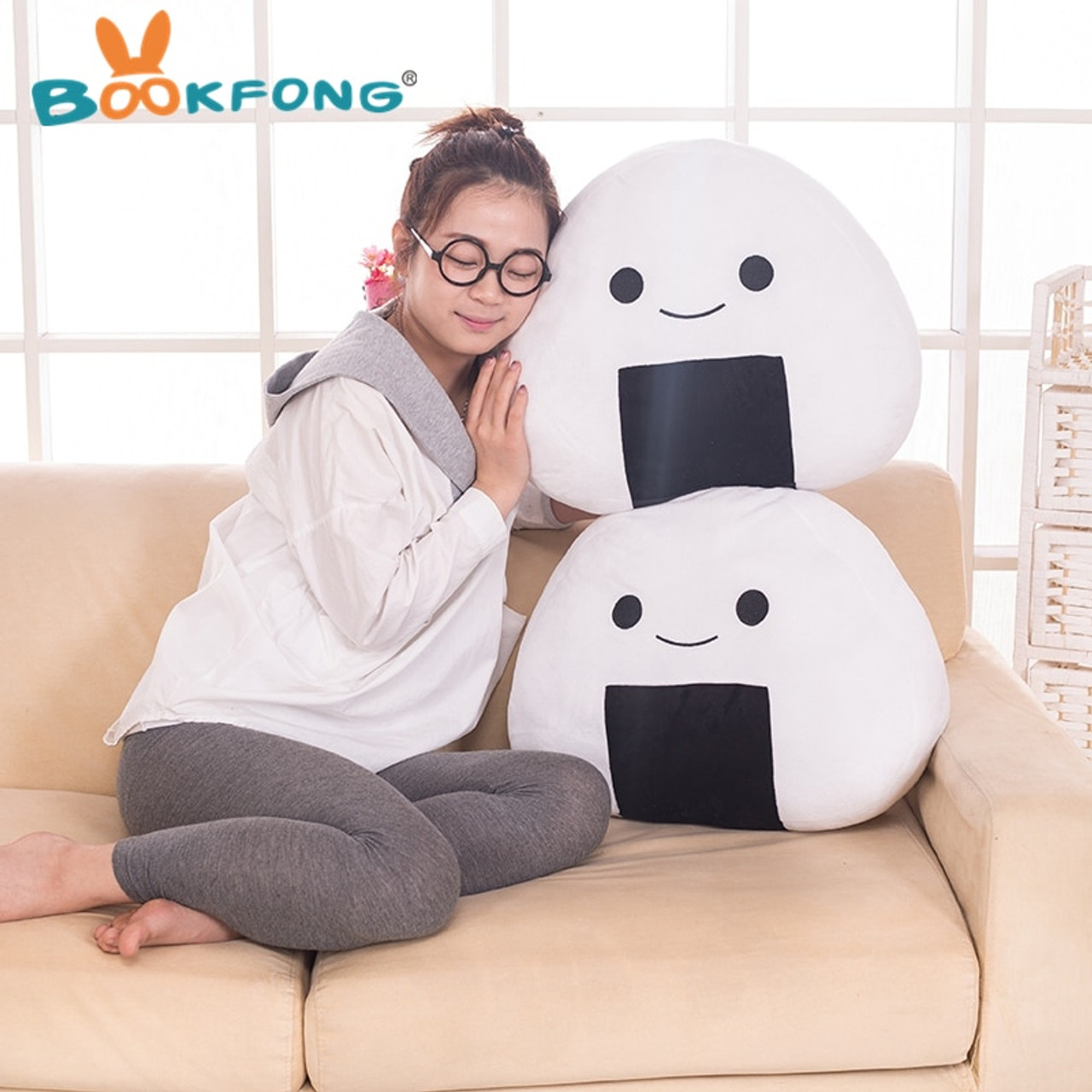 1pc Japanese Sushi Rice Pillow Cushion Creative Stuffed Plush Toy