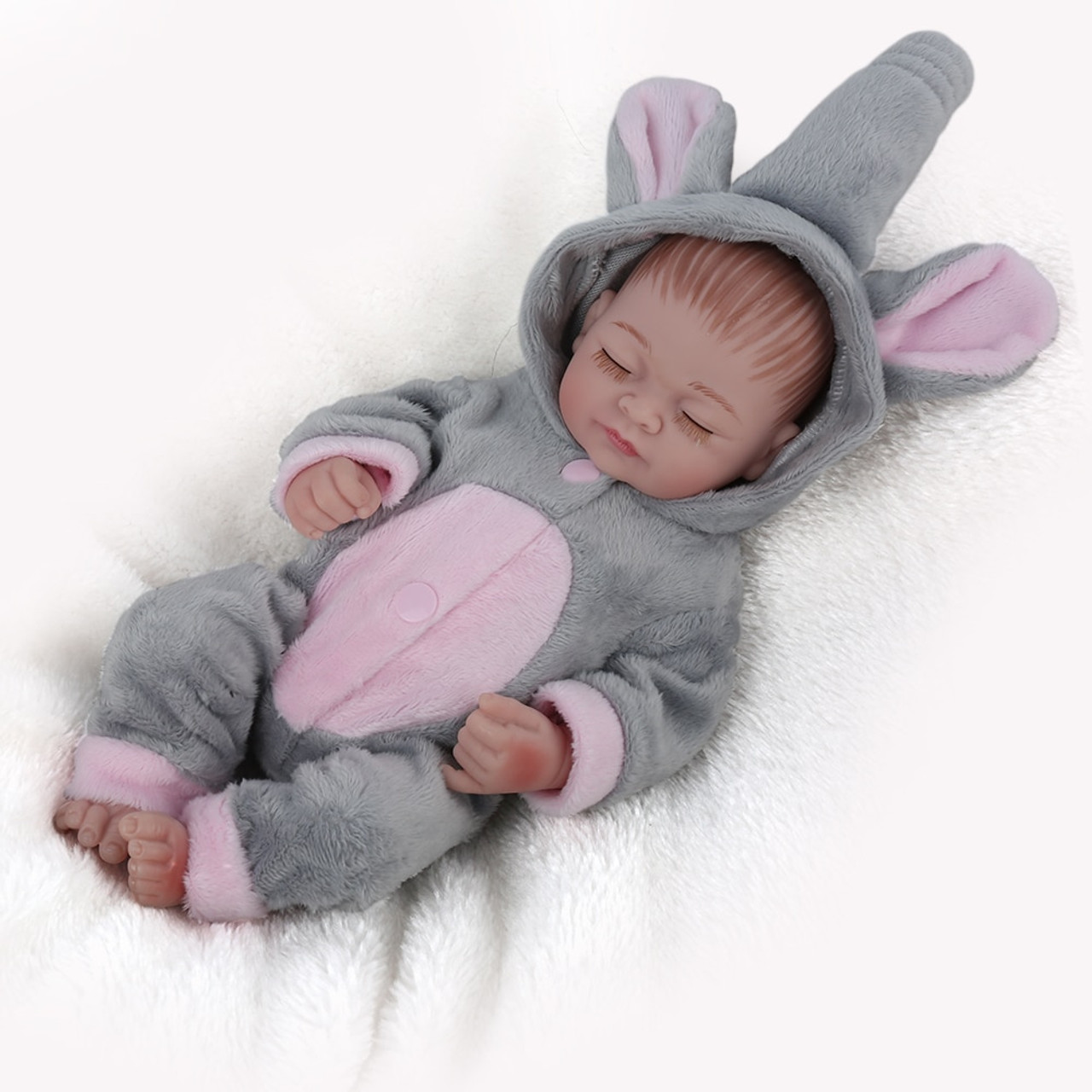 silicone sleeping cute baby doll