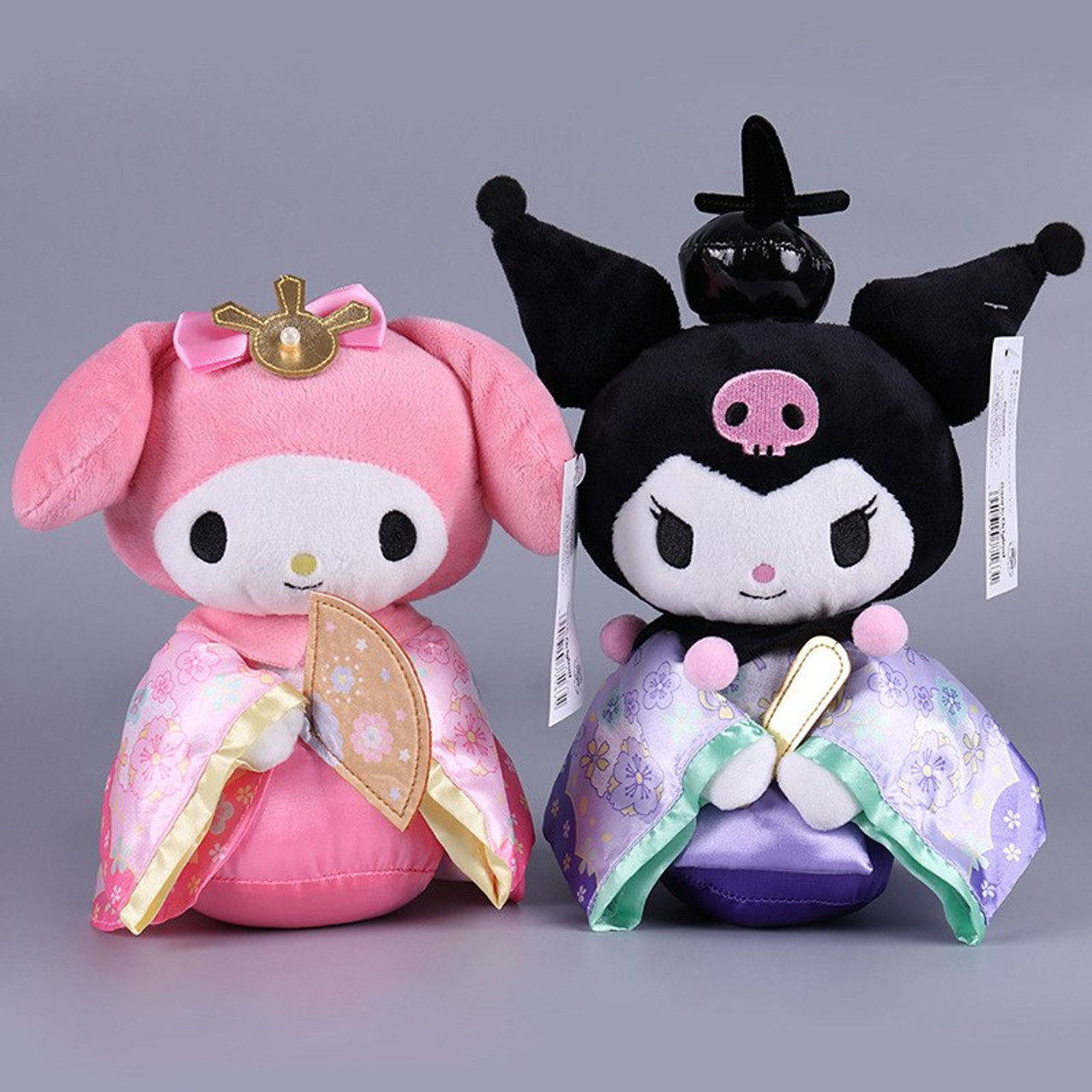 my melody and kuromi plush