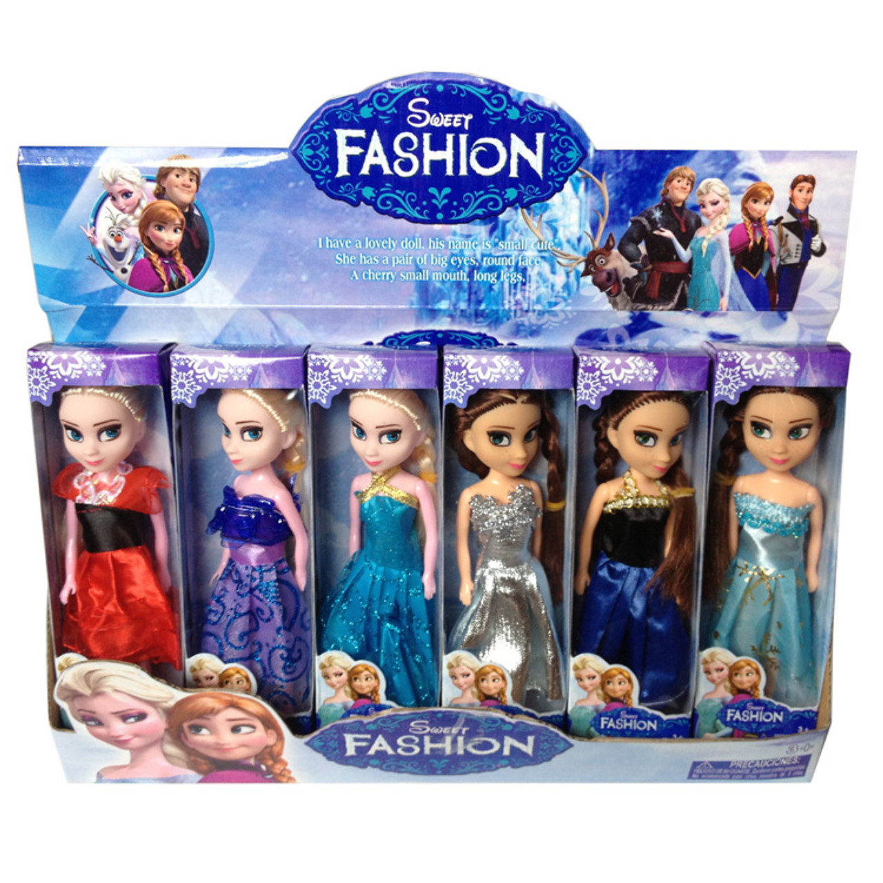 6 frozen dolls