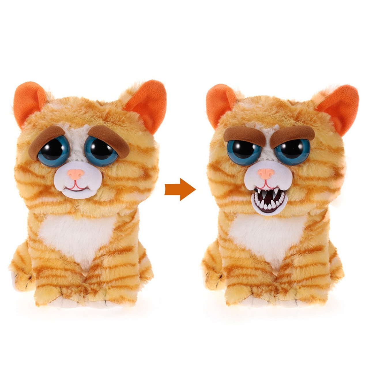 stuffed animal angry face