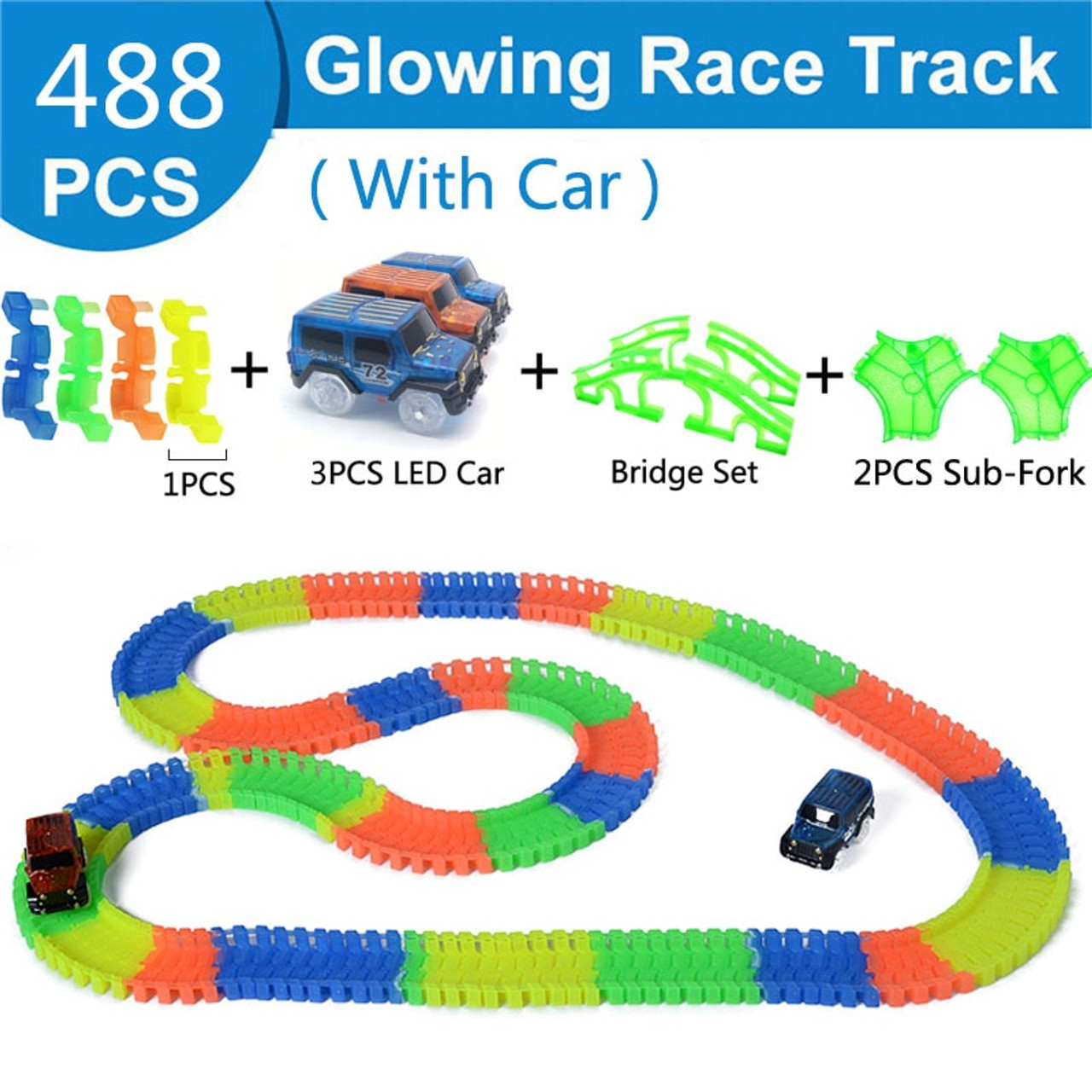 flexible track car set