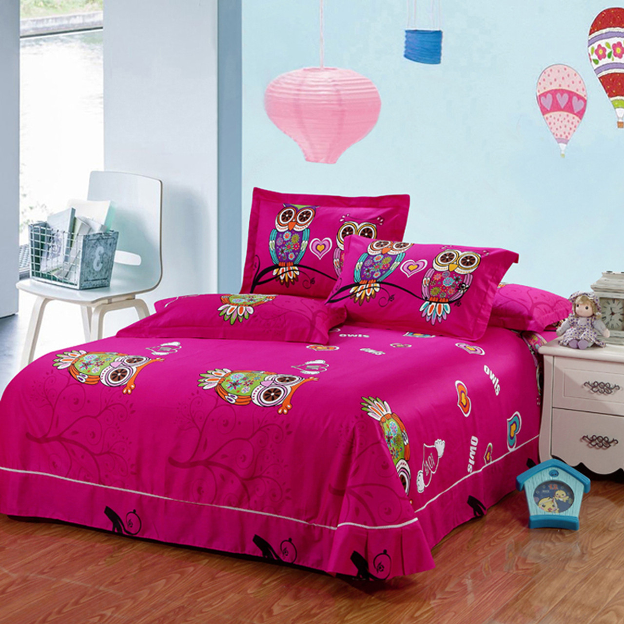 kids owl bedding