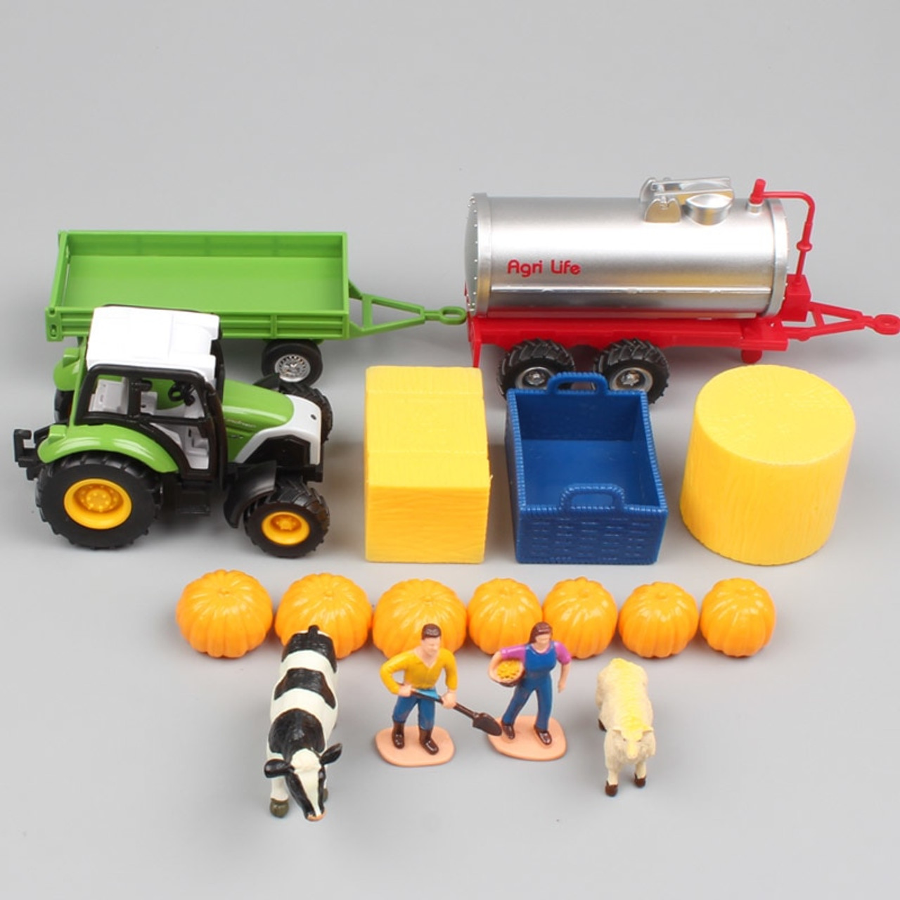 tractor with farm animals toy