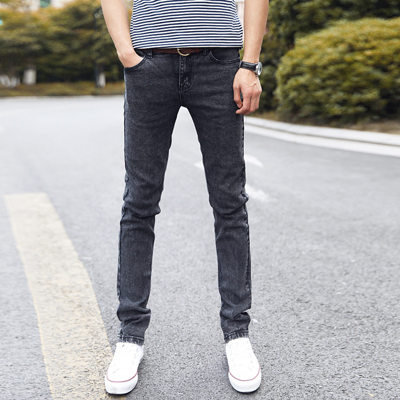 Men's Skinny Grey Trousers | Skinny Grey Checked Trousers | Next